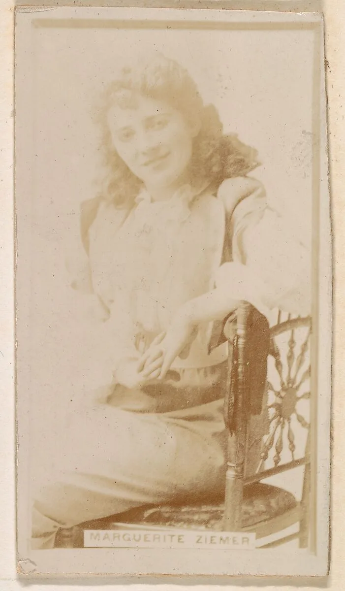 Marguerite Ziemer, from the Actresses series (N245) issued by Kinney Brothers to promote Sweet Caporal Cigarettes — Kinney Brothers Tobacco Company