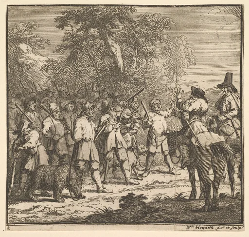 Hudibras First Adventure (Seventeen Small Illustrations for Samuel Butler's Hudibras, no. 2)