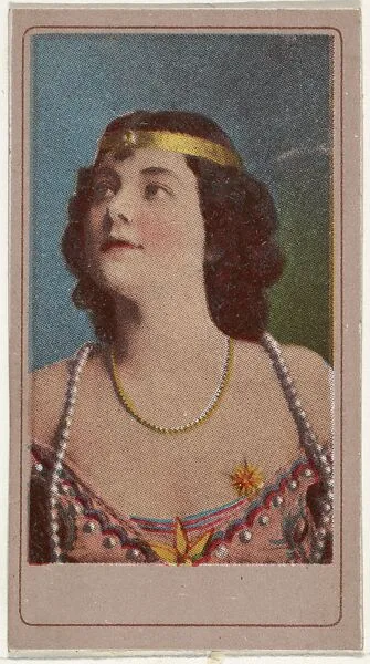 Actress wearing golden headband, from the Actresses series (T176) issued by Sweet Caporal Cigarettes — Kinney Brothers Tobacco Company