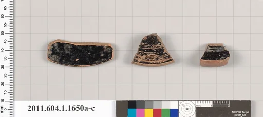 Terracotta fragments of kylikes (drinking cups)