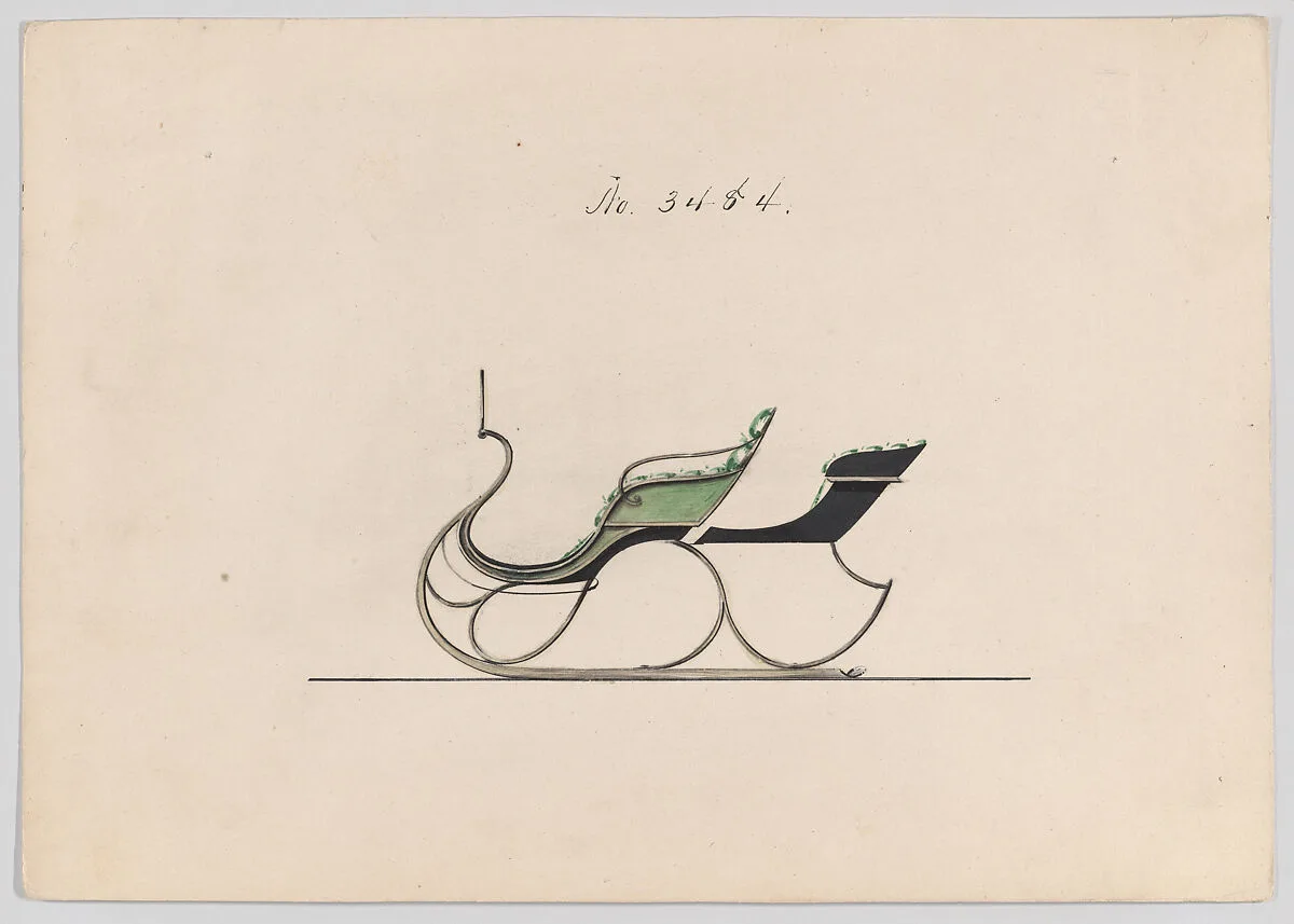 Design for Rumble Sleigh, no. 3484 — Brewster & Co.