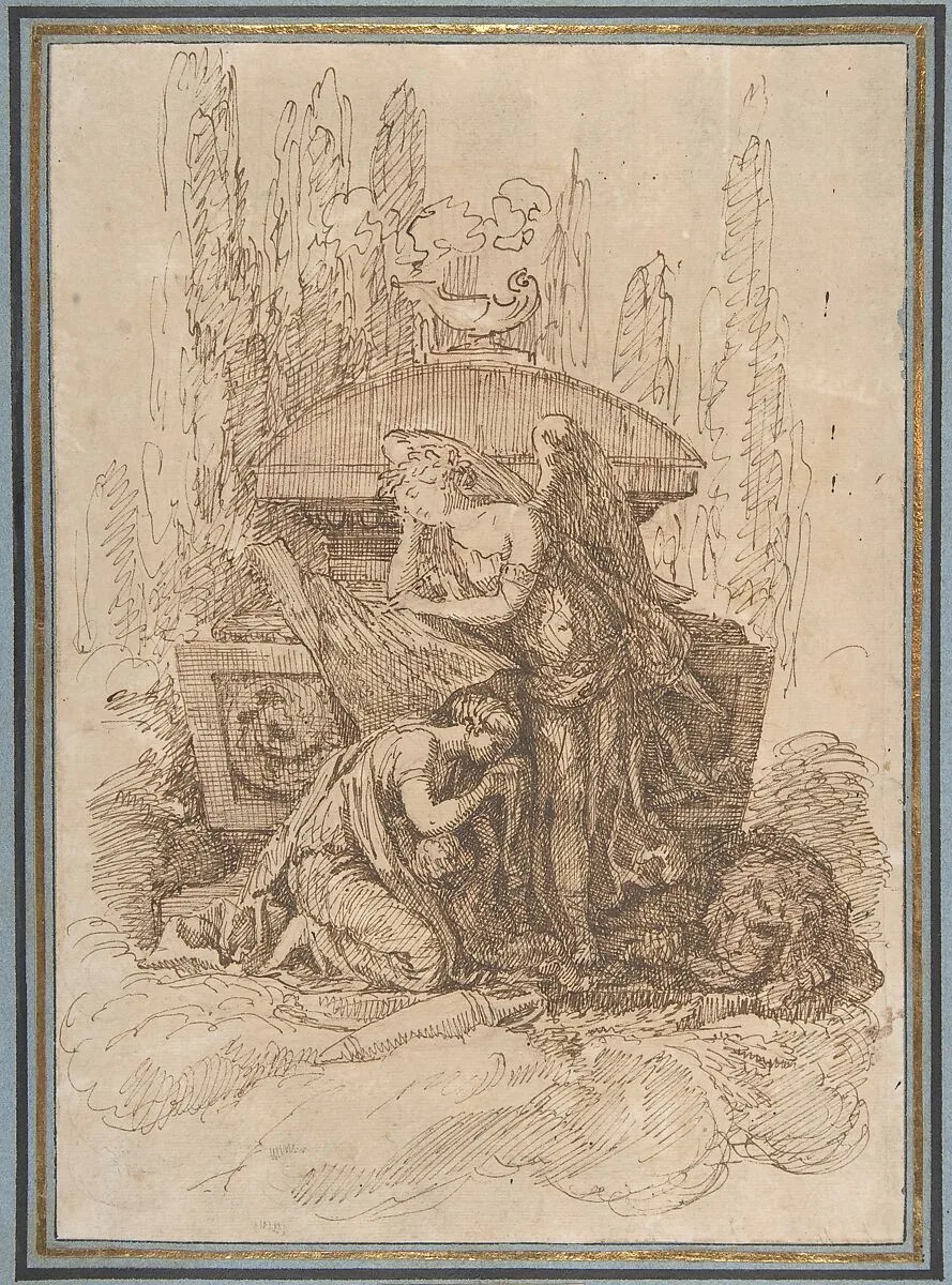 Landscape with a Memorial Scene — Ennemond Alexandre Petitot