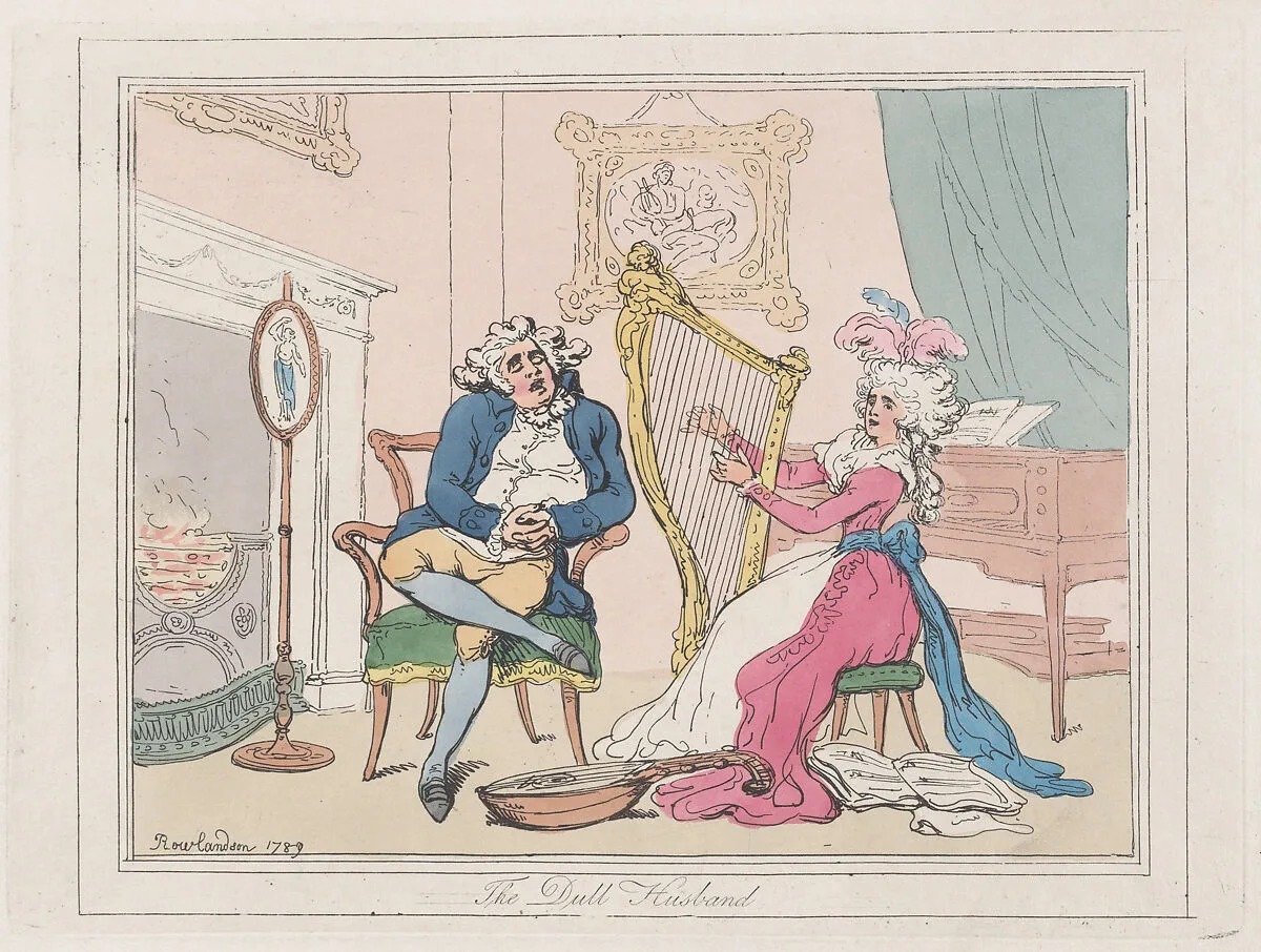 The Dull Husband — Thomas Rowlandson