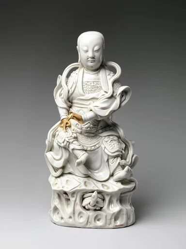 清 德化窯白瓷真武像|Daoist deity Zhenwu