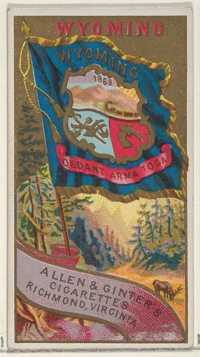 Wyoming, from Flags of the States and Territories (N11) for Allen & Ginter Cigarettes Brands