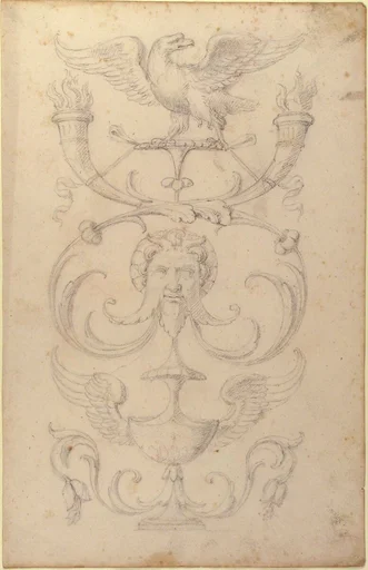 Drawing of a Grotesque after a 16th-century Decorative Relief.