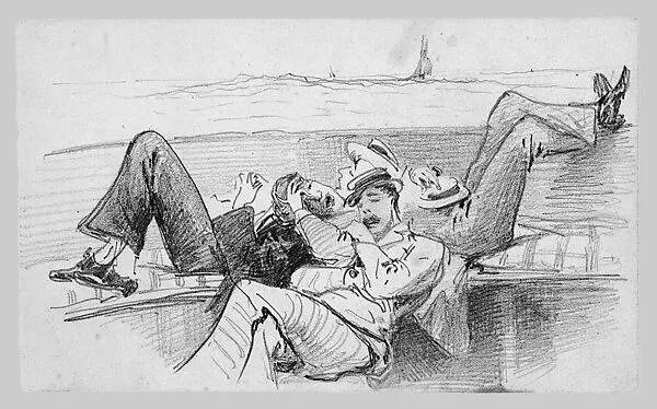 Siesta on a Boat — John Singer Sargent