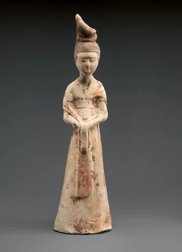 唐 彩繪陶侍女俑|Female attendant