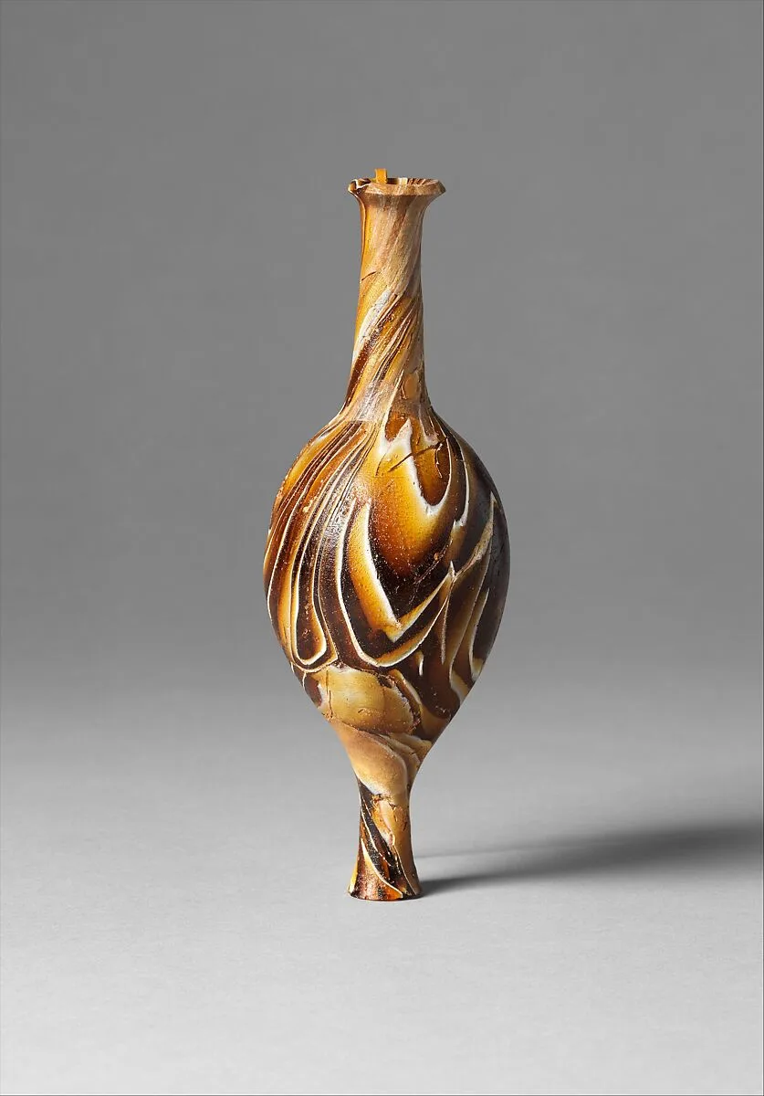 Glass mosaic perfume bottle (unguentarium) — Unknown