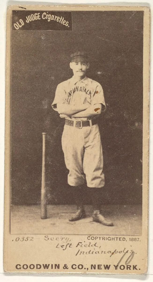 Seery, Left Field, Indianapolis, from the Old Judge series (N172) for Old Judge Cigarettes — Goodwin & Company