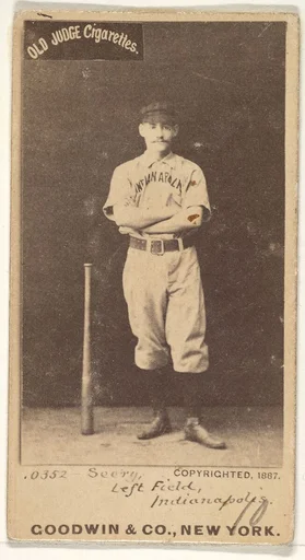 Seery, Left Field, Indianapolis, from the Old Judge series (N172) for Old Judge Cigarettes