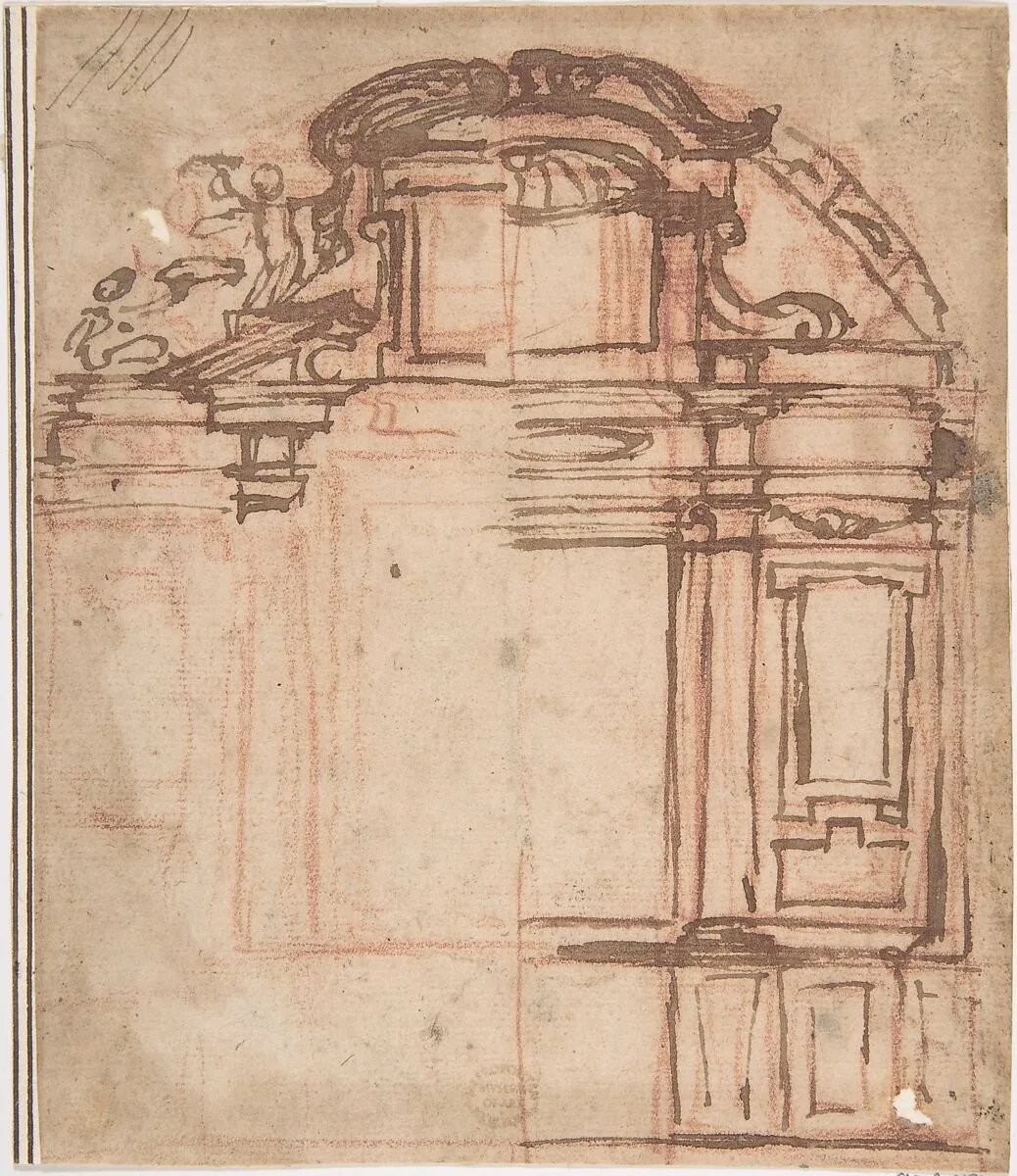 Sketch for Wall Monument — Anonymous, Italian, 16th century