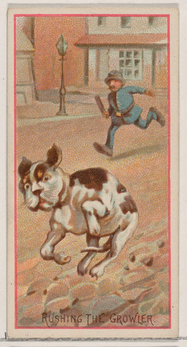 Rushing the Growler, from the Jokes series (N87) for Duke brand cigarettes — W. Duke, Sons & Co.|George S. Harris & Sons