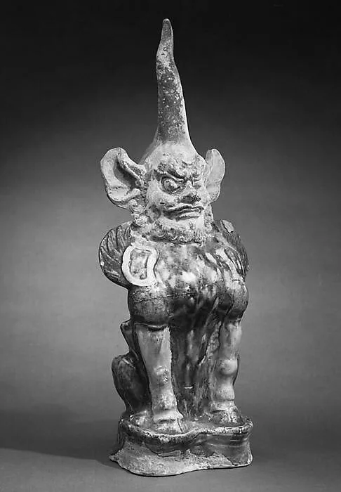 唐 三彩陶鎭墓獸|Tomb guardian beast (Zhenmushou) — Unknown