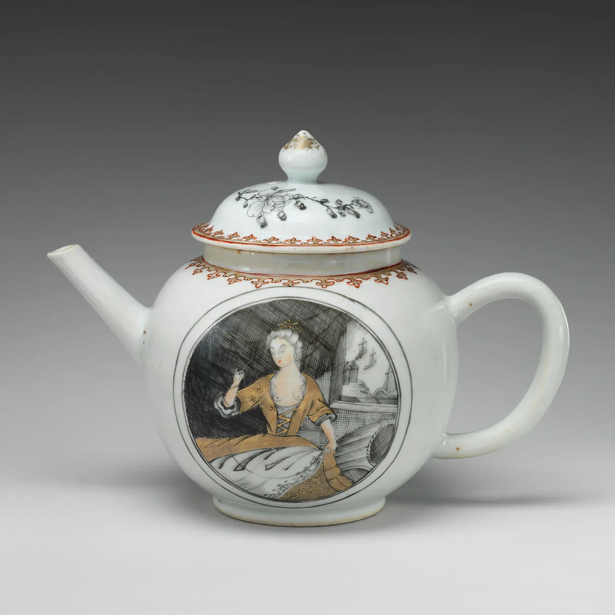 Teapot with portrait of a woman (part of a service) — Unknown