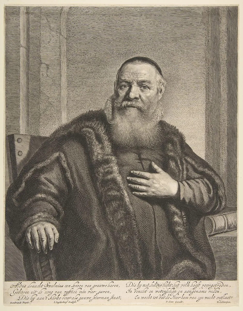 Portrait of Eleazor Swalmius — Jonas Suyderhoef|Rembrandt (Rembrandt van Rijn)