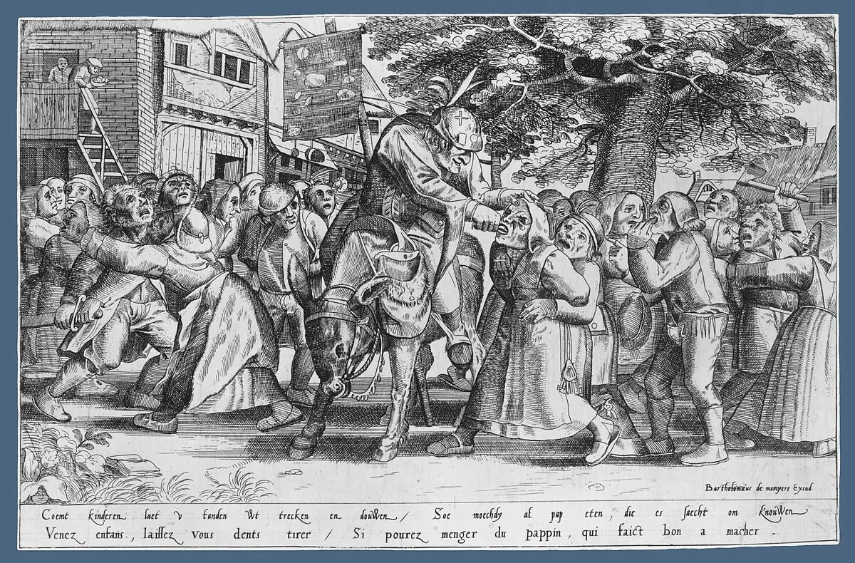 The Tooth-Puller — Peeter van der Borcht|Bartholomeus de Momper|Monogrammist WL