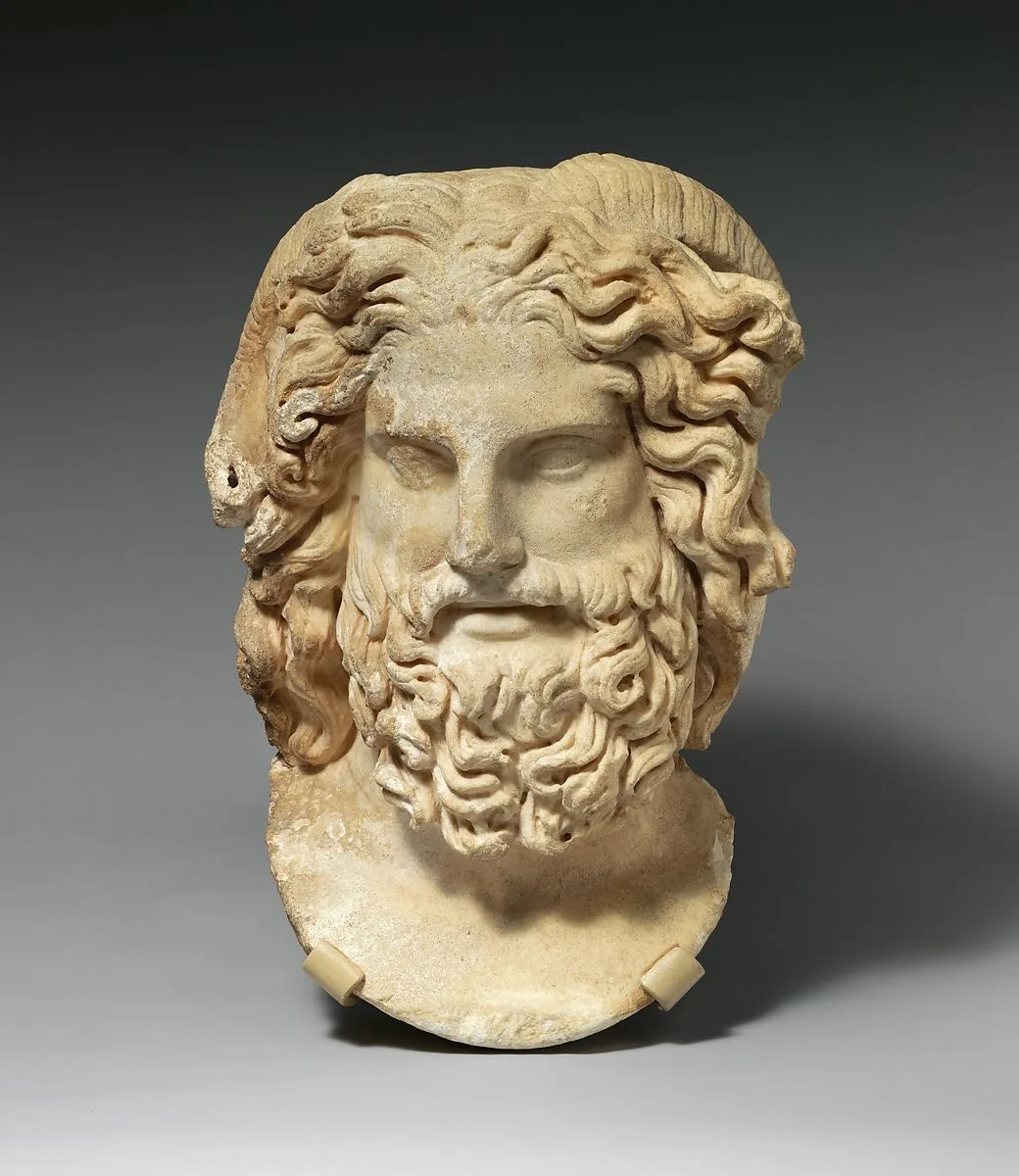 Marble head of Zeus Ammon — Unknown