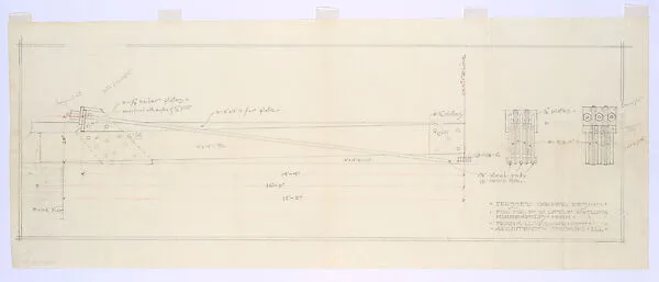 Elevations for Trussed Girder Design, Little House, Wayzata, Minnesota — Frank Lloyd Wright