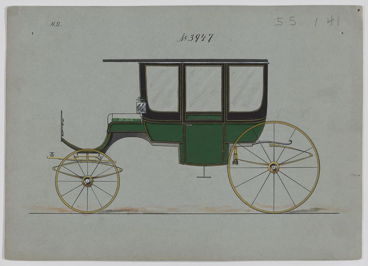 Design for 6 seat Rockaway, no. 3947 — Brewster & Co.