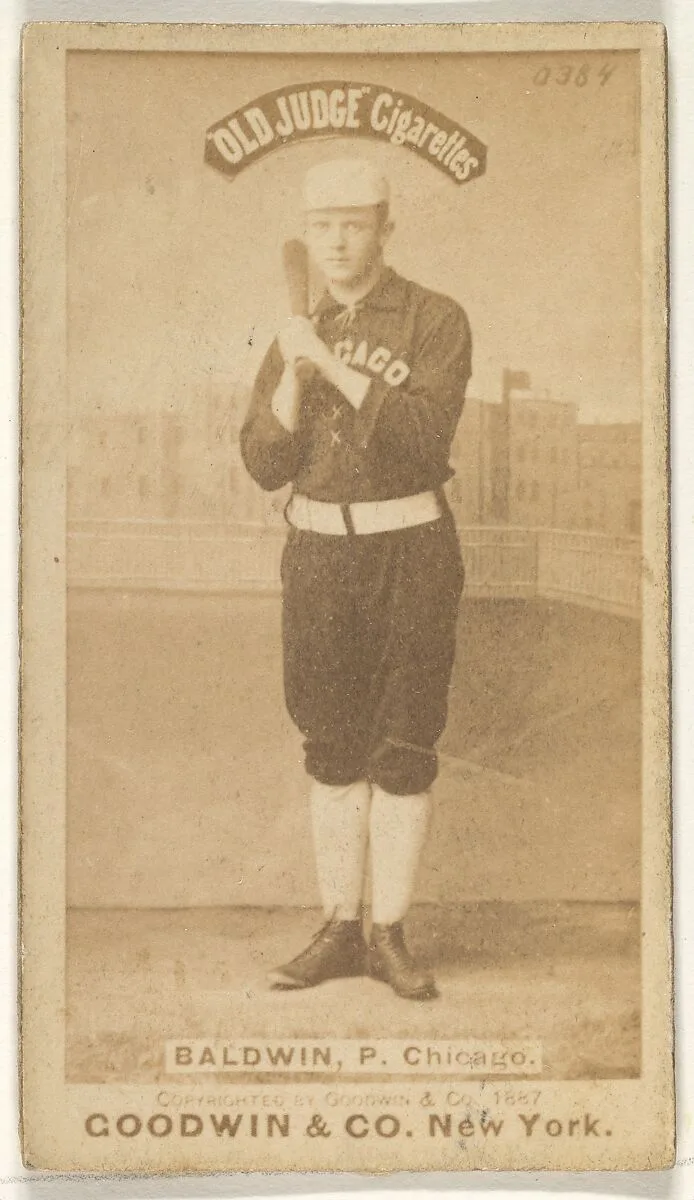 Baldwin, Pitcher, Chicago, from the Old Judge series (N172) for Old Judge Cigarettes — Goodwin & Company