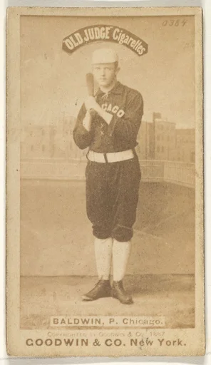 Baldwin, Pitcher, Chicago, from the Old Judge series (N172) for Old Judge Cigarettes
