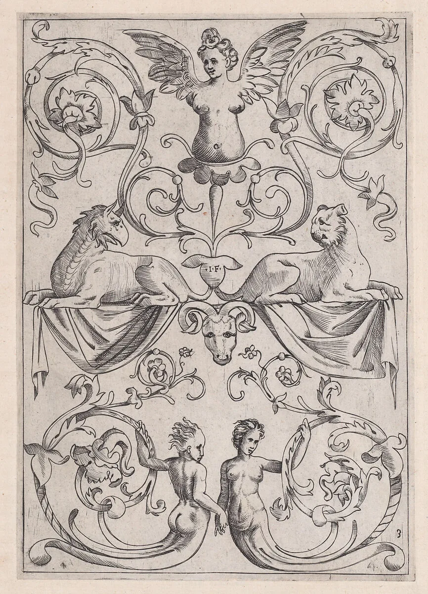 Ornamental Panel — Raphael (Raffaello Sanzio or Santi)|Giovanni da Udine (Giovanni dei Ricamatori)|Master I.F.