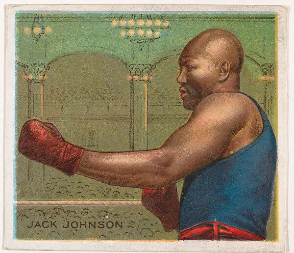 Jack Johnson, Boxing, from Mecca & Hassan Champion Athlete and Prize Fighter collection, 1910 — Mecca Cigarettes
