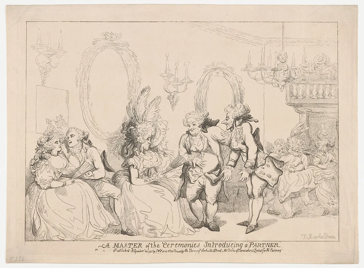 A Master of Ceremonies Introducing a Partner — Thomas Rowlandson
