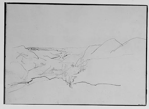 Outline of a Mountain and River View (from Sketchbook)