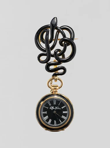 Mourning watch and pin