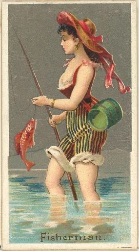 Fisherman, from the Occupations for Women series (N166) for Old Judge and Dogs Head Cigarettes