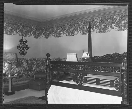 [Bedroom in Residence of Gifford Cochran, Croton Falls, New York]