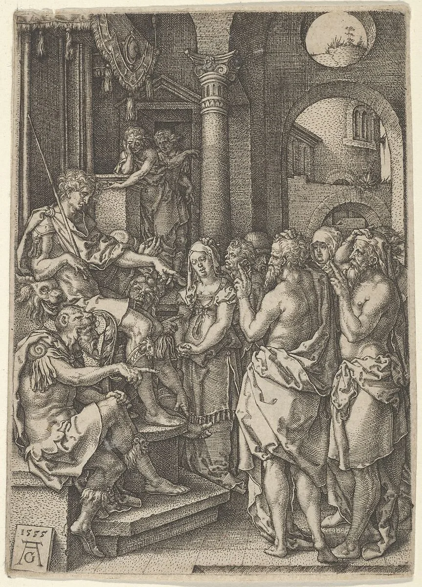 Susanna Accused of Adultery, from The Story of Susanna — Heinrich Aldegrever