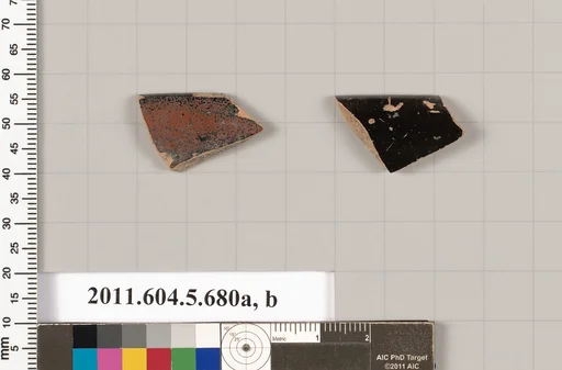 Terracotta rim fragments of kylikes (drinking cups)