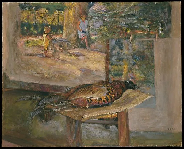 Interior with Paintings and a Pheasant — Edouard Vuillard