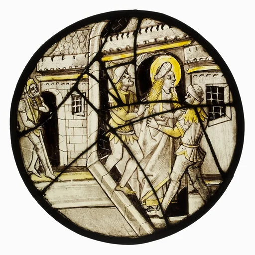 Roundel with Saint Barbara or Saint Catherine Thrown into Prison