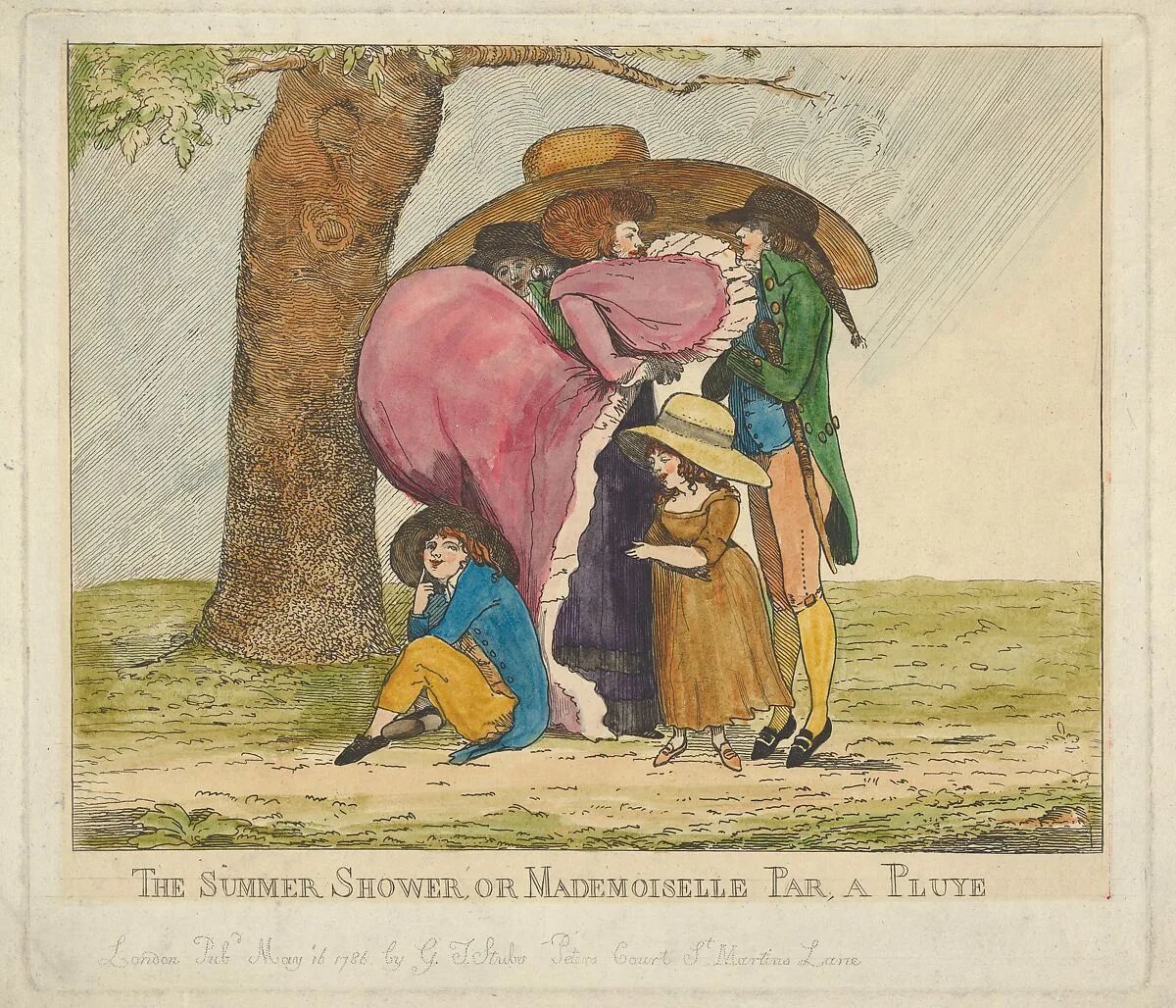 The Summer Shower, or Mademoiselle Par, a Pluye — George Townley Stubbs|Anonymous, British, 18th century