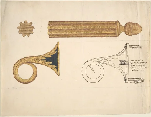 Design for a Bracket and Rod for Drapery