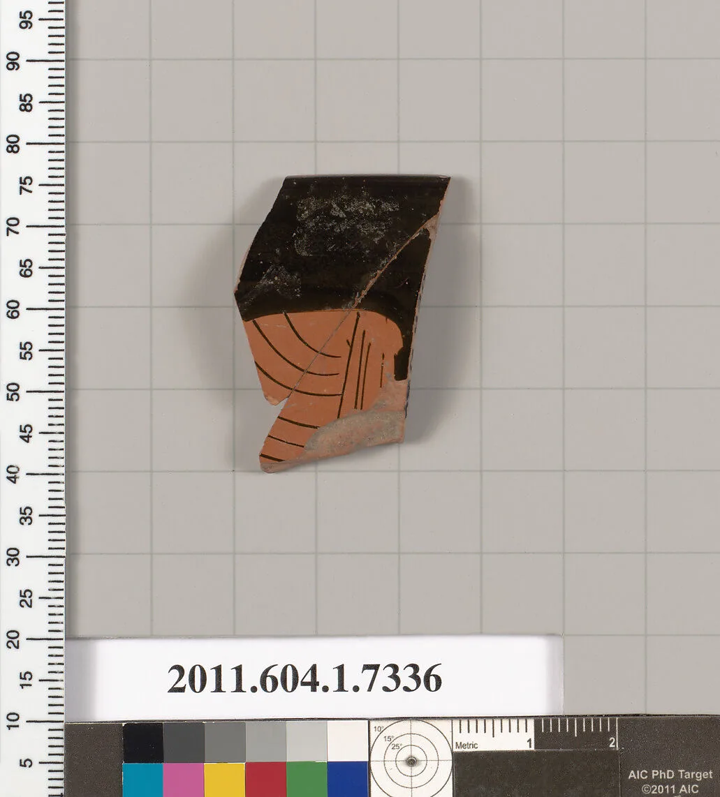 Terracotta rim fragment of a kylix (drinking cup) — Unknown