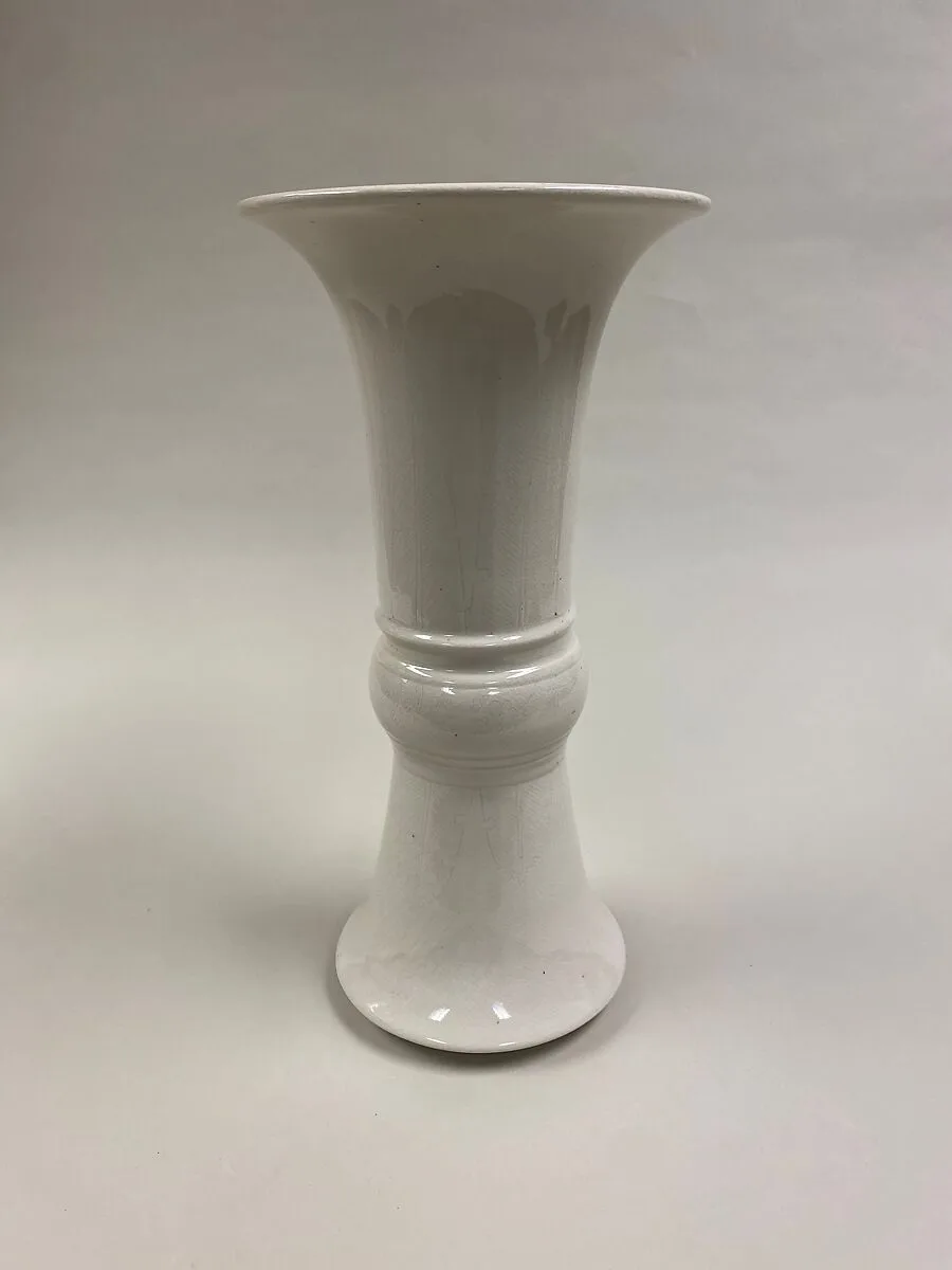 백자 고형화병 중국 청|白磁 觚形花甁 中國 淸|Gu-shaped vase — Unknown