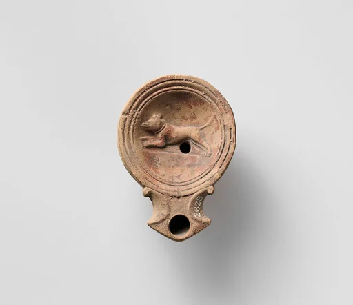 Terracotta oil lamp