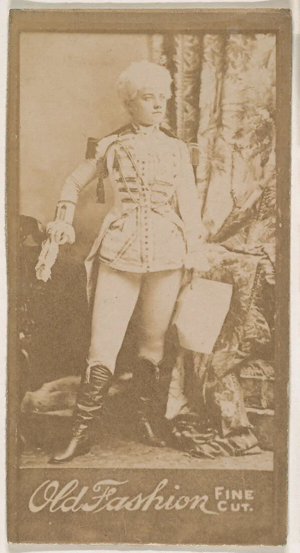 Actress holding paper at side, from the Actresses series (N664) promoting Old Fashion Fine Cut Tobacco — Unknown