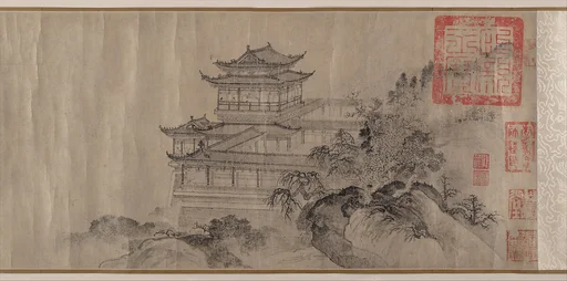元     唐棣     滕王閣圖     卷|The Pavilion of Prince Teng