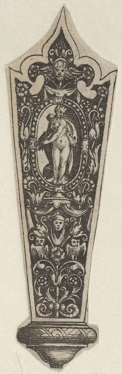 Copy of a Design for a Knife Handle with the Death of Lucretia — Theodor de Bry