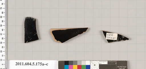 Terracotta fragments of kylikes (drinking cups)