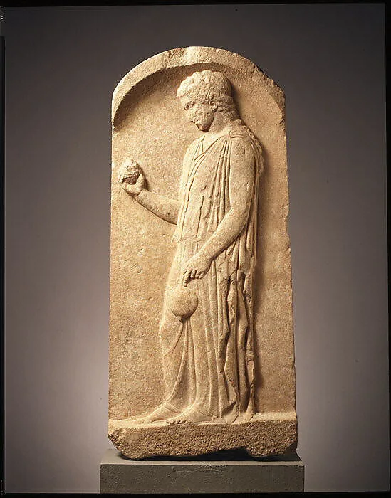 Marble stele (grave marker) of a young girl — Unknown