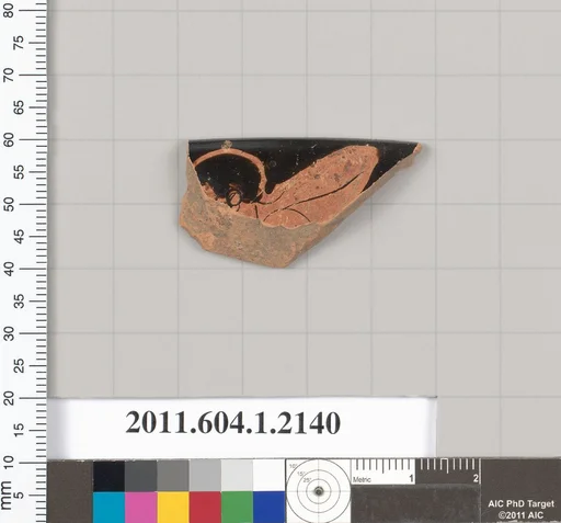 Terracotta rim fragment of a kylix (drinking cup)