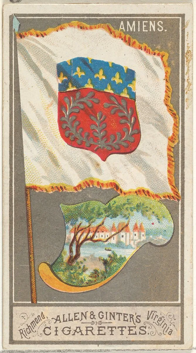 Amiens, from the City Flags series (N6) for Allen & Ginter Cigarettes Brands — Allen & Ginter