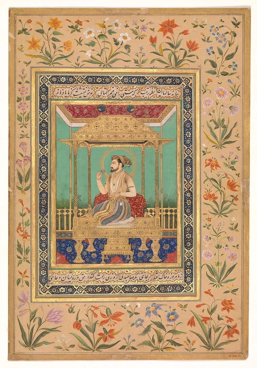 Portrait of Shah Jahan on the Peacock Throne — Unknown